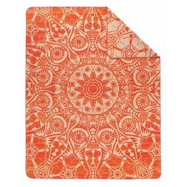 Jacquard Plaid Ibena Sorrento Struktur Orange