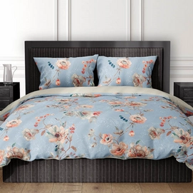 Dekbedovertrek Satin d'or Charlotte Blue Satijn