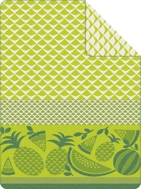 Jacquard Decke Ibena Sorrento Grün Früchte 150 x 200 cm