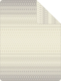 Jacquard Decke Ibena Sorrento Silber/Beige 150 x 200 cm