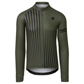 Fietsshirt AGU Men Faded Stripe Jersey LS Essential Army Green