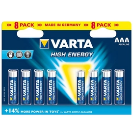 Batterij Varta LR03 / AAA 1,5V 8 stuks