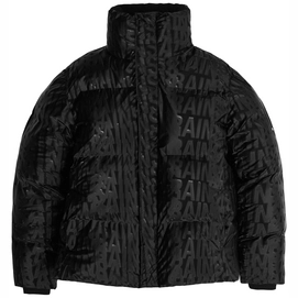 Veste Rains Unisex Boxy Puffer Jacket Black Monogram