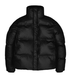 Veste Rains Unisex Boxy Puffer Jacket Black-XS