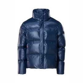 Jas RAINS Boxy Puffer Jacket Shiny Blue-S / M