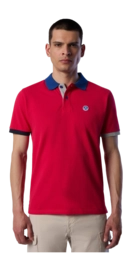 Polo North Sails Men SS Polo Graphic Barberry Red
