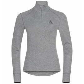 Ondershirt Odlo Women BL Top Turtle Neck LS Half Zip Active W Grey Melange