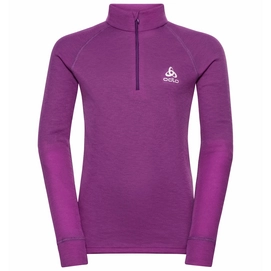 Unterhemd Odlo BL Top Turtle Neck LS Half Zip Active Hyacinth Violet Kinder