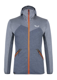 Zip Sweatshirt Salewa Men Puez Melange Polarlite Hooded Premium Navy Melange