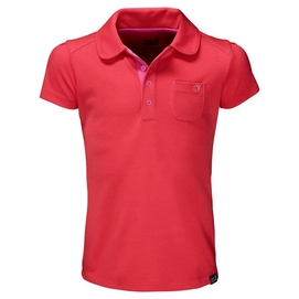 Polo Jack Wolfskin Pique Polo Fille Hibiscus Red