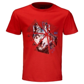 T-Shirt Jack Wolfskin Wolf T Boys Fiery Red