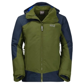 Manteau d'hiver Jack Wolfskin Boys Akka 3in1 Cypress Green