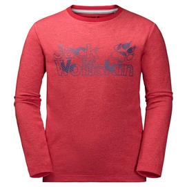 Long Sleeve T-Shirt Jack Wolfskin Boys Ls Brand Tee Ruby Red