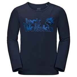 Long Sleeve T-Shirt Jack Wolfskin Girls Ls Brand Tee Midnight Blue