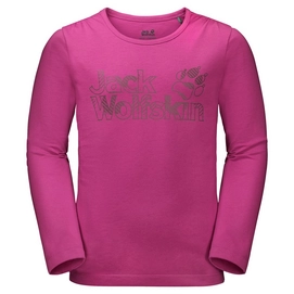 Long Sleeve T-Shirt Jack Wolfskin Girls Ls Brand Tee Fuchsia