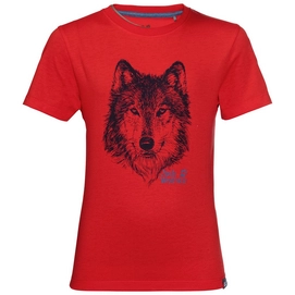 T-Shirt Jack Wolfskin Boys Brand Peak Red