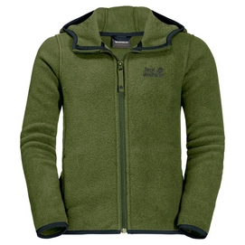 Fleecejacke Jack Wolfskin Baksmalla Hooded Cypress Green Kinder