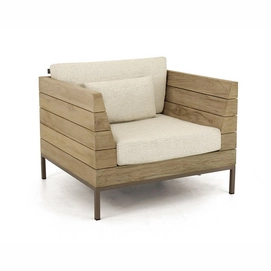 Loungestoel Applebee Long Island Lounge Coastal 96 Teak Natural Oak
