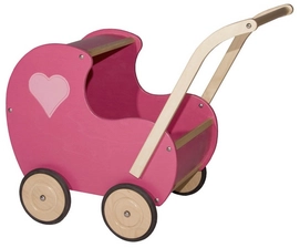 Poppenwagen Van Dijk Roze Klassiek