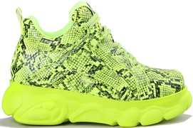 Sneakers Buffalo Women CLD Corin Neon Yellow Snake