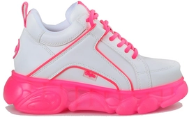 Buffalo Cld Corin White Neon Pink Imi leather Damen