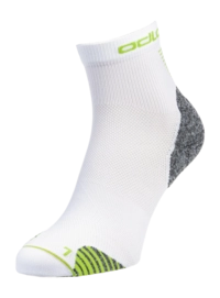 Chaussettes Odlo Unisex Quarter Ceramicool Run White Sharp Green