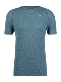 T-Shirt Odlo Homme Col Rond S/S Essential Seamless Saxony Blue Melange