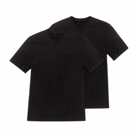 T-Shirt Schiesser Men 008151 Black (set van 2)-S