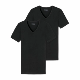 T-Shirt Schiesser Men 173982 Black (set van 2)-XXXL
