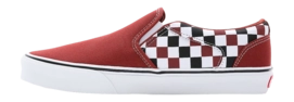 Vans Men Asher Multi Checker Dark Red