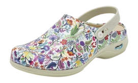 Medizinische Clogs Gevavi Wash&Go Open Elastiek Unisex Blume