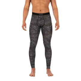 Sports Leggings Saxx Men Quest Tights Navy Mountainscape