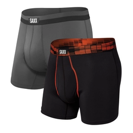 Boxer Shorts Saxx Men Sport Mesh Boxer Black Digi Dna/Graphite 2-Pack