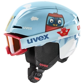 Skihelm Uvex Viti Set + Speedy Pro Light Kinder Blue Birdy