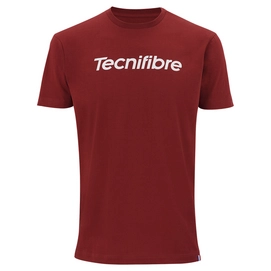 Tennisshirt Tecnifibre Team Cotton Herren Cardinal