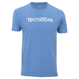 Tennisshirt Tecnifibre Men Team Cotton Azur