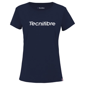 Tennisshirt Tecnifibre Women Team Cotton Marine