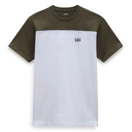 T-Shirt Vans Men Script Crew Block White Grape Leaf