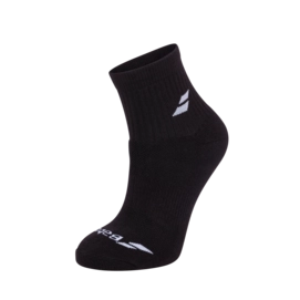 Tennissok Babolat Quarter Black Black (3-pack)