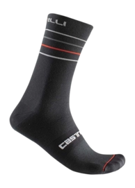 Fahrradsocken Castelli Endurance 15 Sock Unisex Black Silver Gray Red