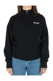 Pull Olaf Women Fermeture Éclair Italique Mock Black