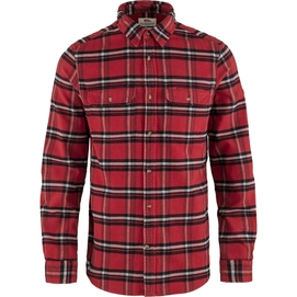 Hemd Fjällräven Övik Heavy Flannel Shirt Men Red Oak Fog