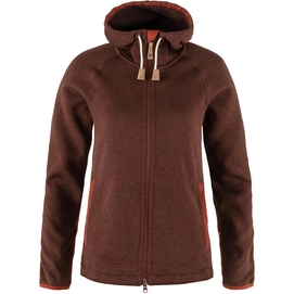 Pullover Fjällräven Övik Fleece Hoodie Women Autumn Leaf