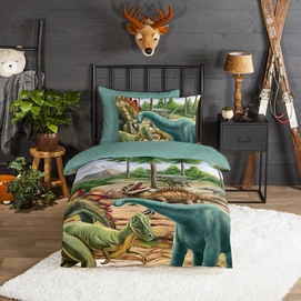 Dekbedovertrek Good Morning Prehistory Multi Flanel