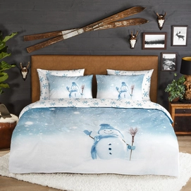 Dekbedovertrek Good Morning Winter Blue Flanel