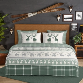 Dekbedovertrek Good Morning Bjirk Green Flanel