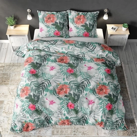 Dekbedovertrek Sleeptime Funio Green Katoen-200 x 220 cm