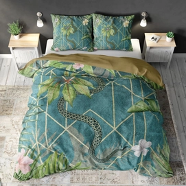 Dekbedovertrek Sleeptime Palm Wood Green Katoen-200 x 220 cm