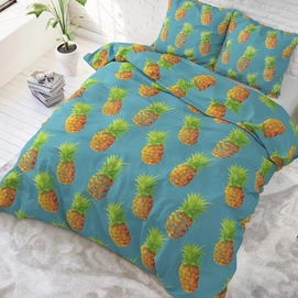 Dekbedovertrek Sleeptime Pineapples Blue Katoen-200 x 220 cm
