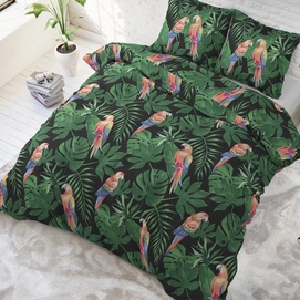 Dekbedovertrek Sleeptime Tropical Parrot Green Katoen-200 x 220 cm